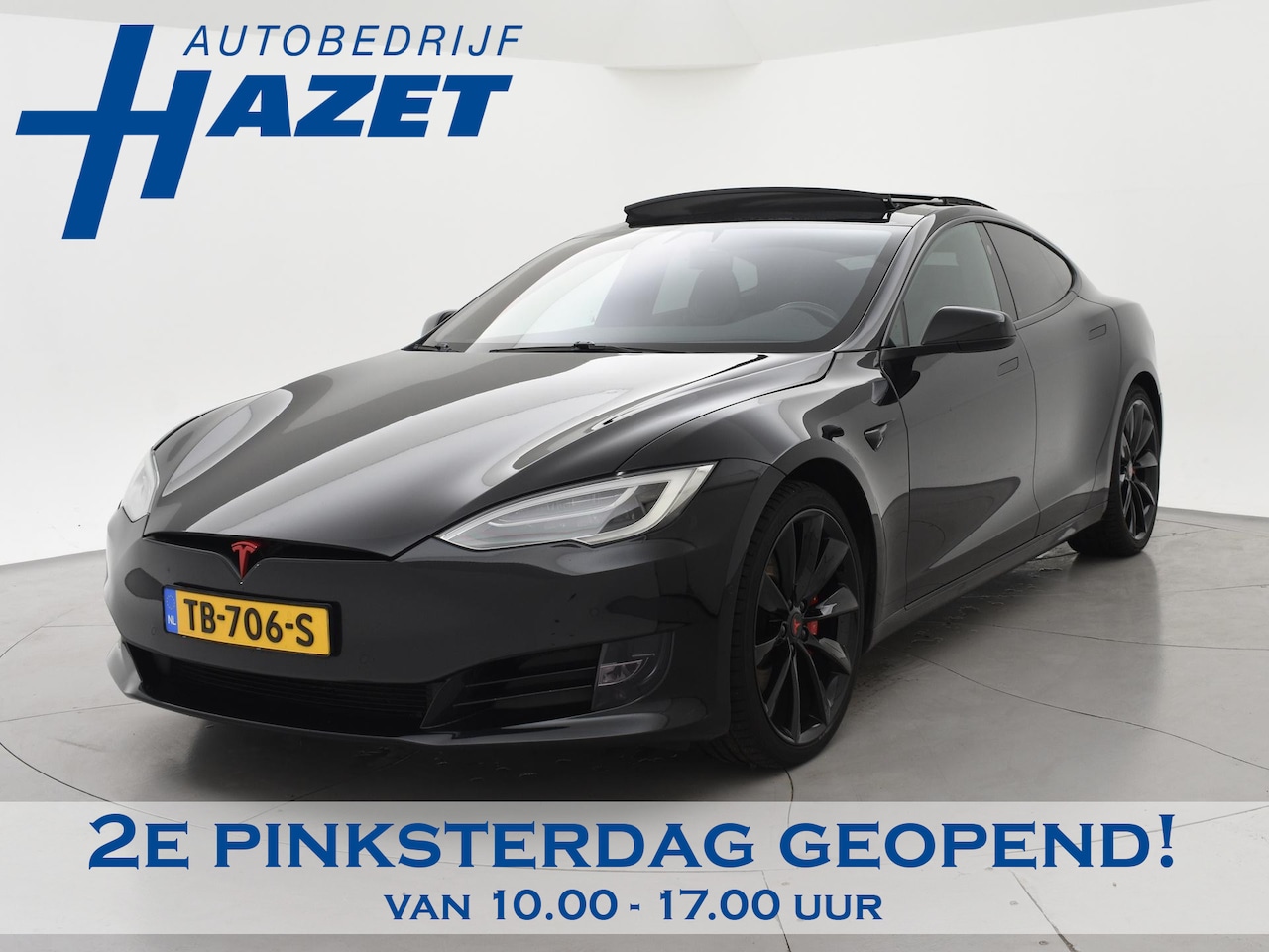 Tesla Model S - 100D PERFORMANCE P100D 612 PK + 21 INCH | AUTOPILOT | CARBON | SCHUIFDAK| LUCHTVERING - AutoWereld.nl