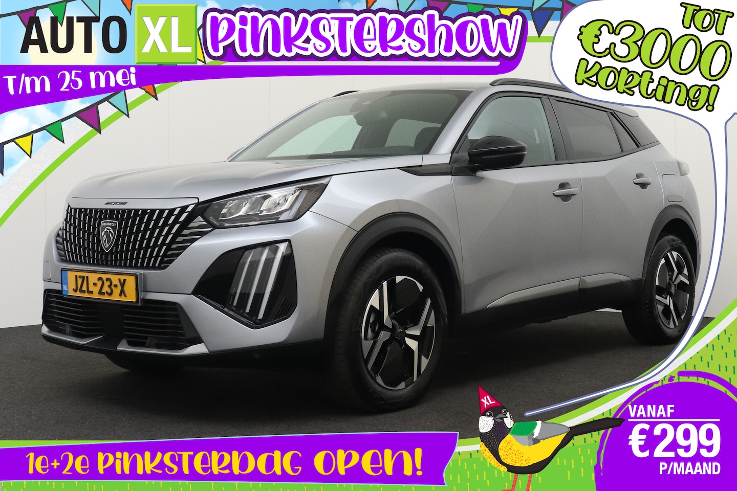Peugeot 2008 - 1.2 Aut. Hybrid Allure Half-Leder Carplay DAB 17'LMV - AutoWereld.nl