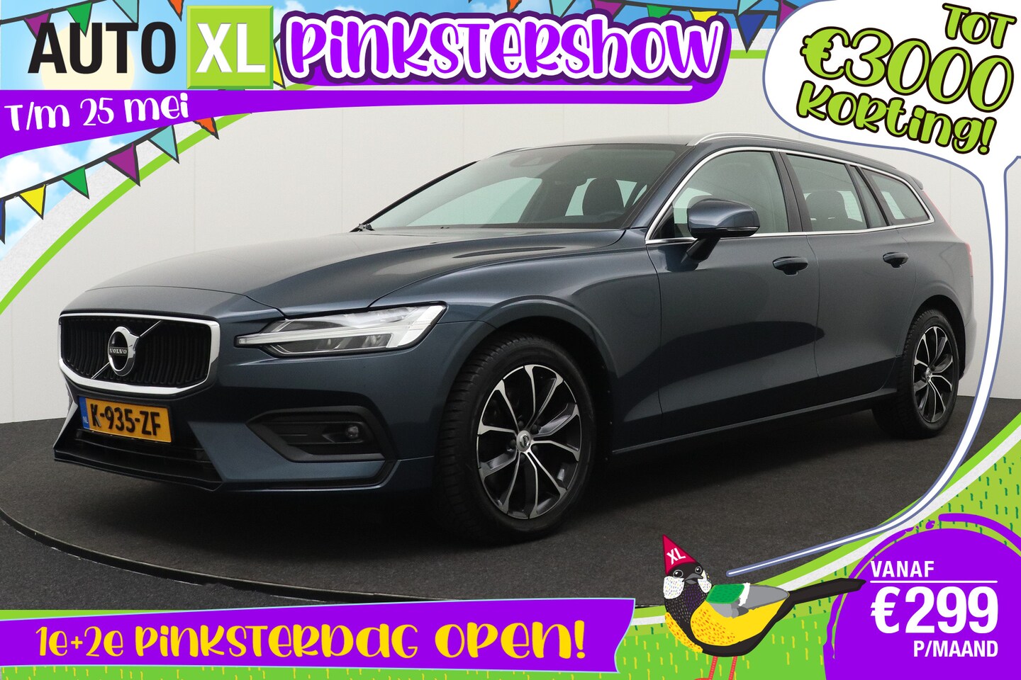 Volvo V60 - 2.0 B3 Business Pro Trekhaak Adap.Cruise Dodehoek Carplay - AutoWereld.nl