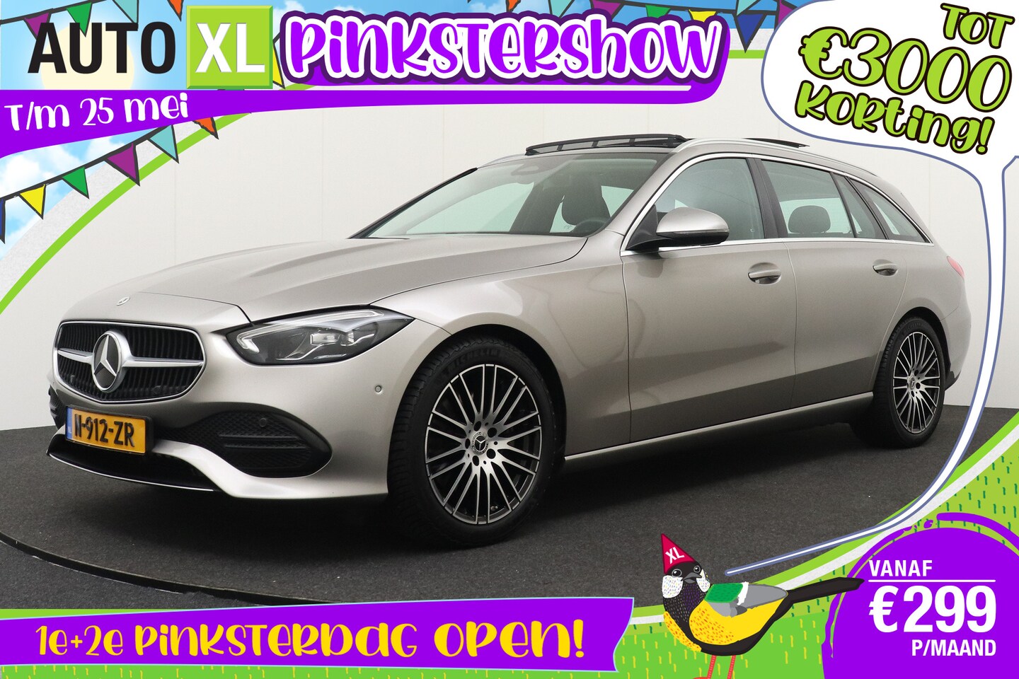 Mercedes-Benz C-klasse Estate - 200 204 PK Luxury Pano-dak El.Trekhaak Leder - AutoWereld.nl