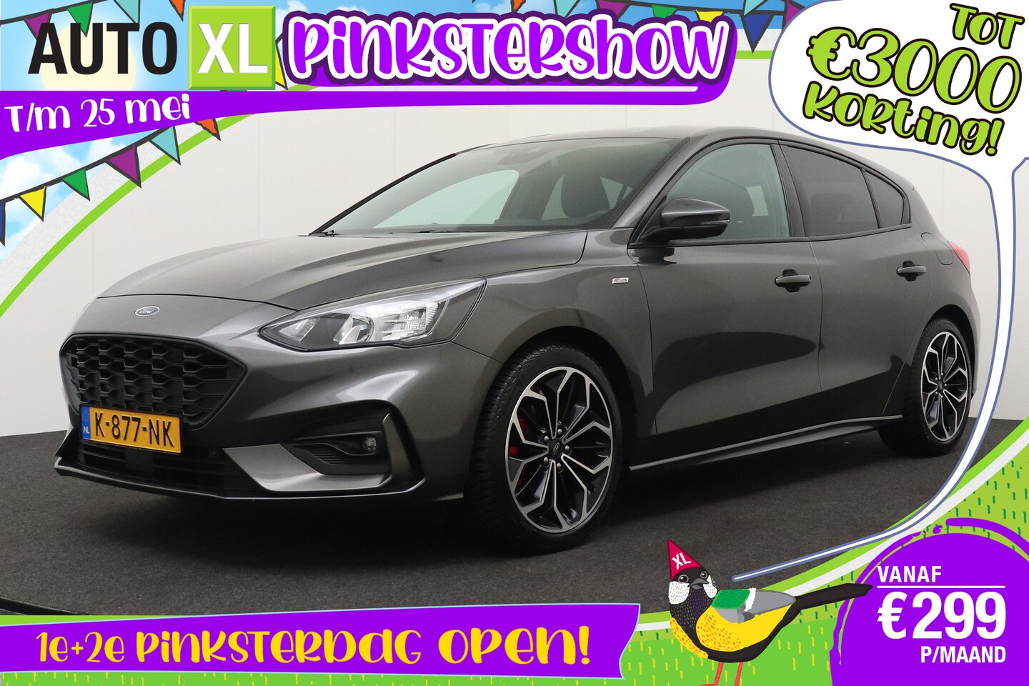 Ford Focus - 124 PK Hybrid ST Line X Business Trekhaak Stuur+Stoelverw. 18'LMV - AutoWereld.nl
