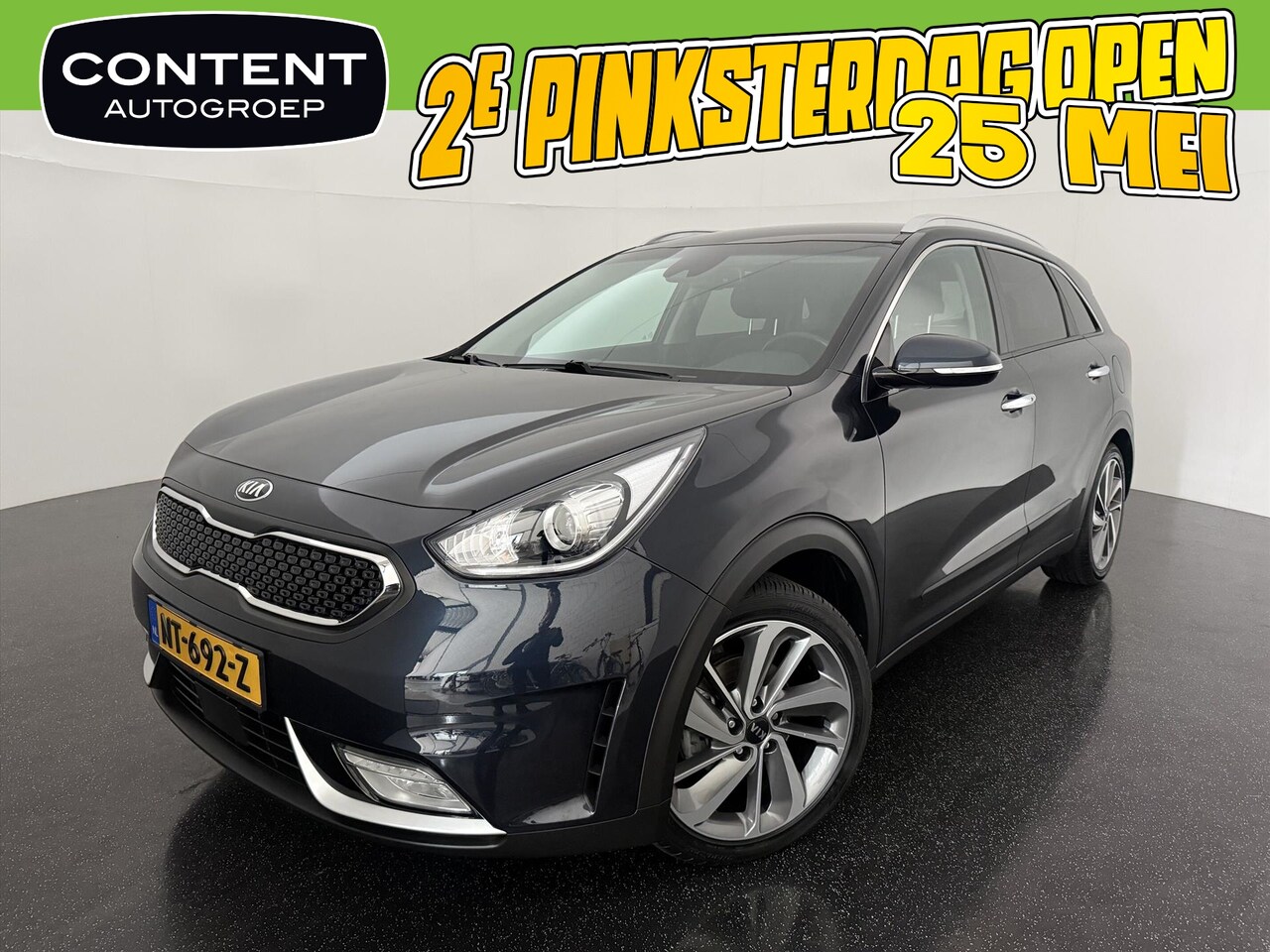 Kia Niro - 1.6 GDi Hybrid 141pk DCT6 SportsLine I Trekhaak I Lederen bekleding | Winterwielen - AutoWereld.nl