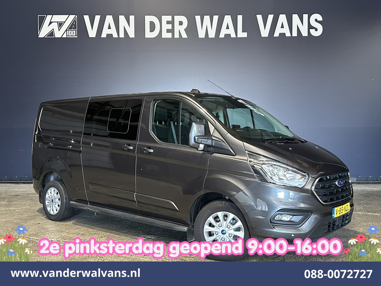 Ford Transit Custom - 2.0 TDCI 170pk L2H1 Dubbele Cabine Euro6 Airco | 6-Zits | 2x zijdeur | Apple Carplay | LED - AutoWereld.nl