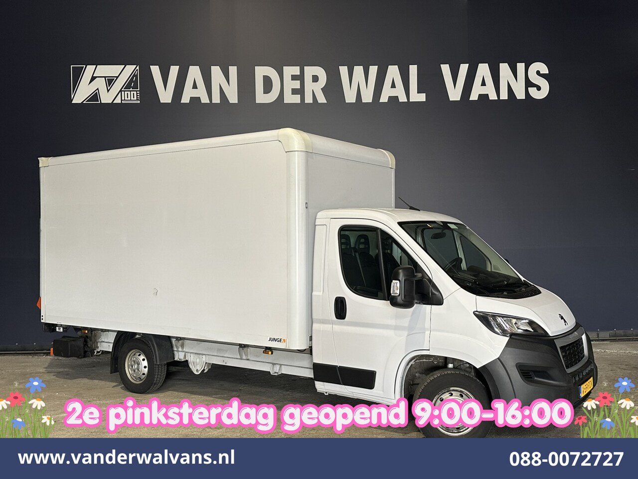 Peugeot Boxer - 2.2 BlueHDi 141pk Bakwagen 436cm Lang Laadklep Euro6 Airco | Cruisecontrol | 985kg laadver - AutoWereld.nl
