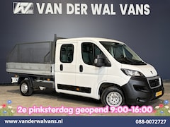 Peugeot Boxer - 2.0 BlueHDI 130pk Pick up Dubbel Cabine Open laadbak Euro6 Airco | 7-Zits | Trekhaak | Nav