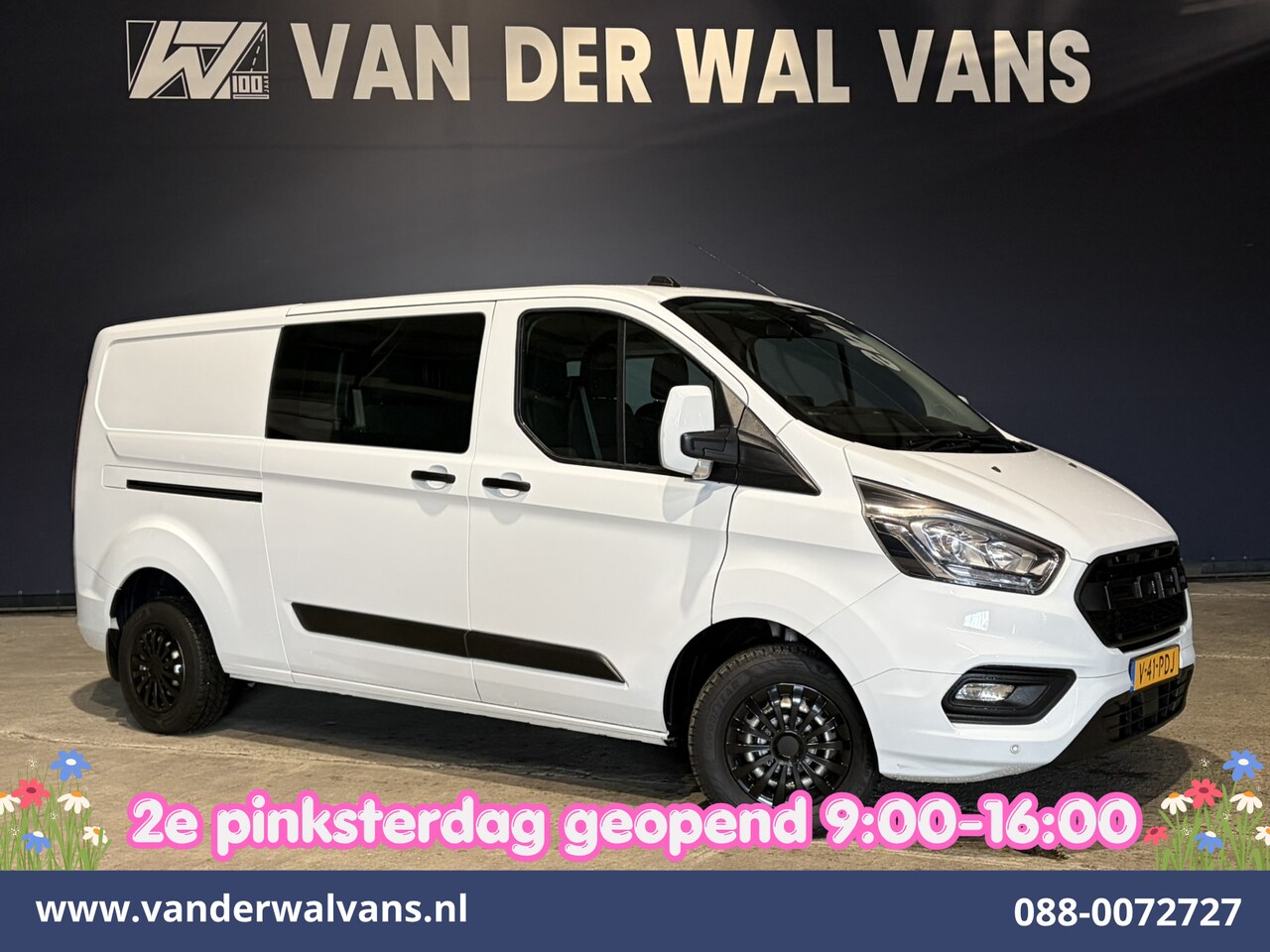Ford Transit Custom - 2.0 TDCI 131pk L2H1 Dubbele Cabine Euro6 Airco | 6-Zits | Navigatie | LED | Apple Carplay - AutoWereld.nl