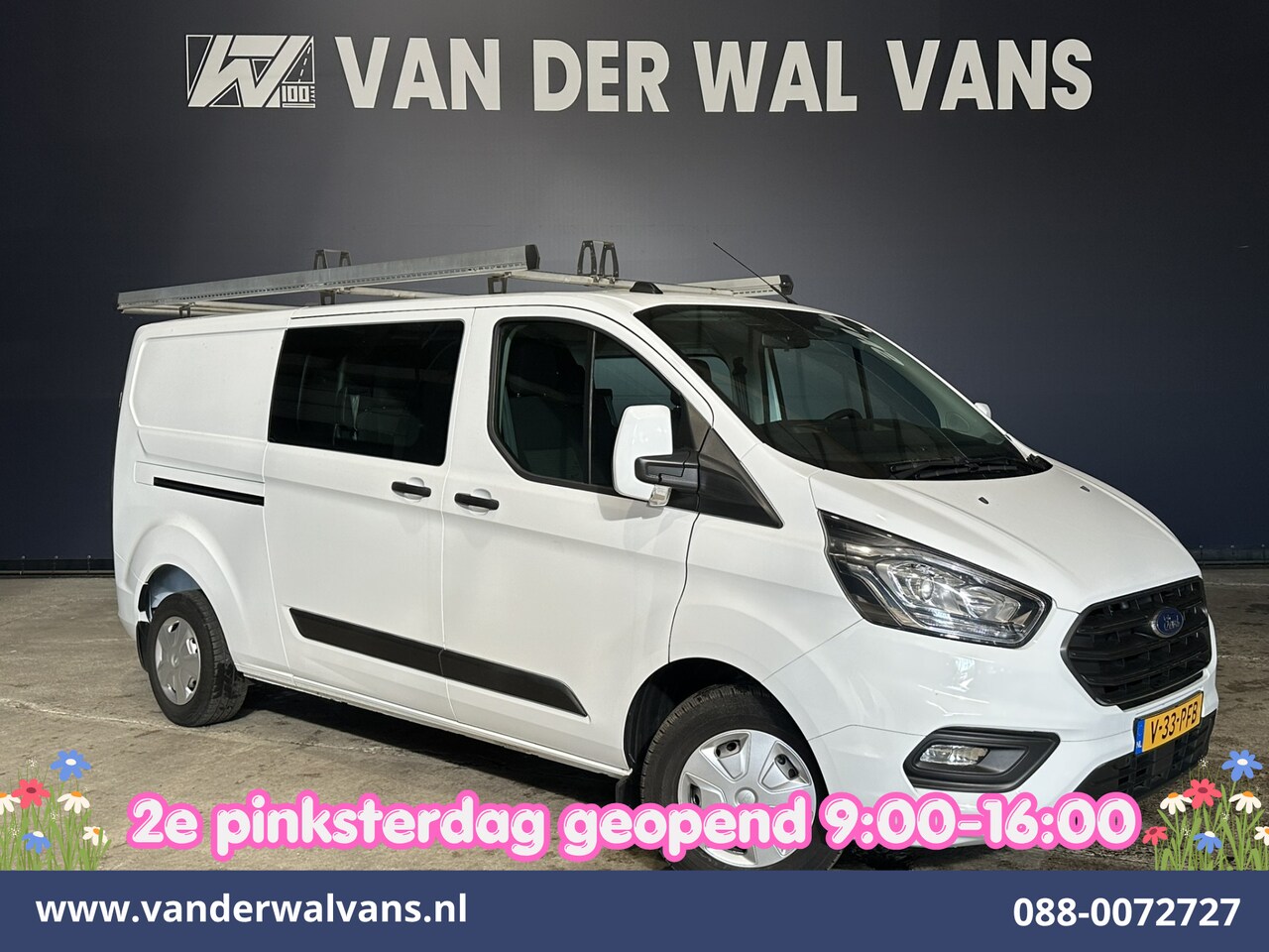 Ford Transit Custom - 2.0 TDCI 130pk L2H1 Dubbele Cabine Euro6 inrichting | Airco | 5-Zits | Imperiaal | LED | C - AutoWereld.nl