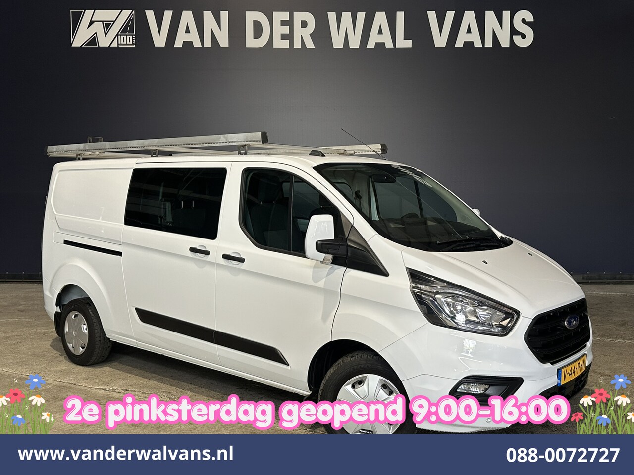 Ford Transit Custom - 2.0 TDCI 130pk L2H1 Dubbele Cabine Inrichting Euro6 Airco | 5-Zits | Imperiaal | LED | Cru - AutoWereld.nl