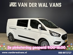 Ford Transit Custom - 2.0 TDCI 130pk L2H1 Dubbele Cabine Euro6 Airco | 6-Zits | LED | Cruisecontrol | Trekhaak P