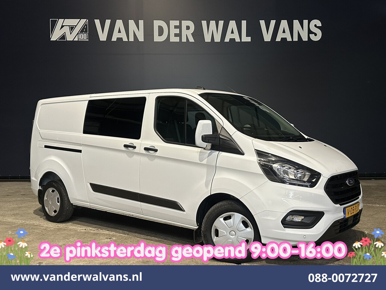 Ford Transit Custom - 2.0 TDCI 130pk L2H1 Dubbele Cabine Euro6 Airco | 6-Zits | LED | Cruisecontrol | Trekhaak P - AutoWereld.nl