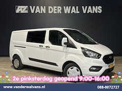 Ford Transit Custom - 2.0 TDCI 130pk L2H1 Dubbele Cabine Euro6 Airco | 6-Zits | LED | Cruisecontrol | Trekhaak P