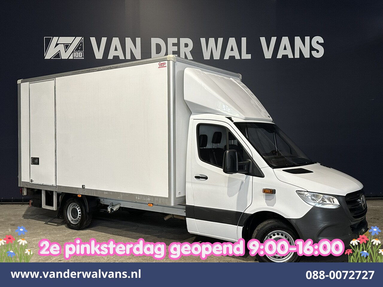 Mercedes-Benz Sprinter - 314CDI 143pk Automaat Bakwagen 21m3 KUUB Laadklep Zijdeur Euro6 Airco | Bijrijdersbank Lat - AutoWereld.nl