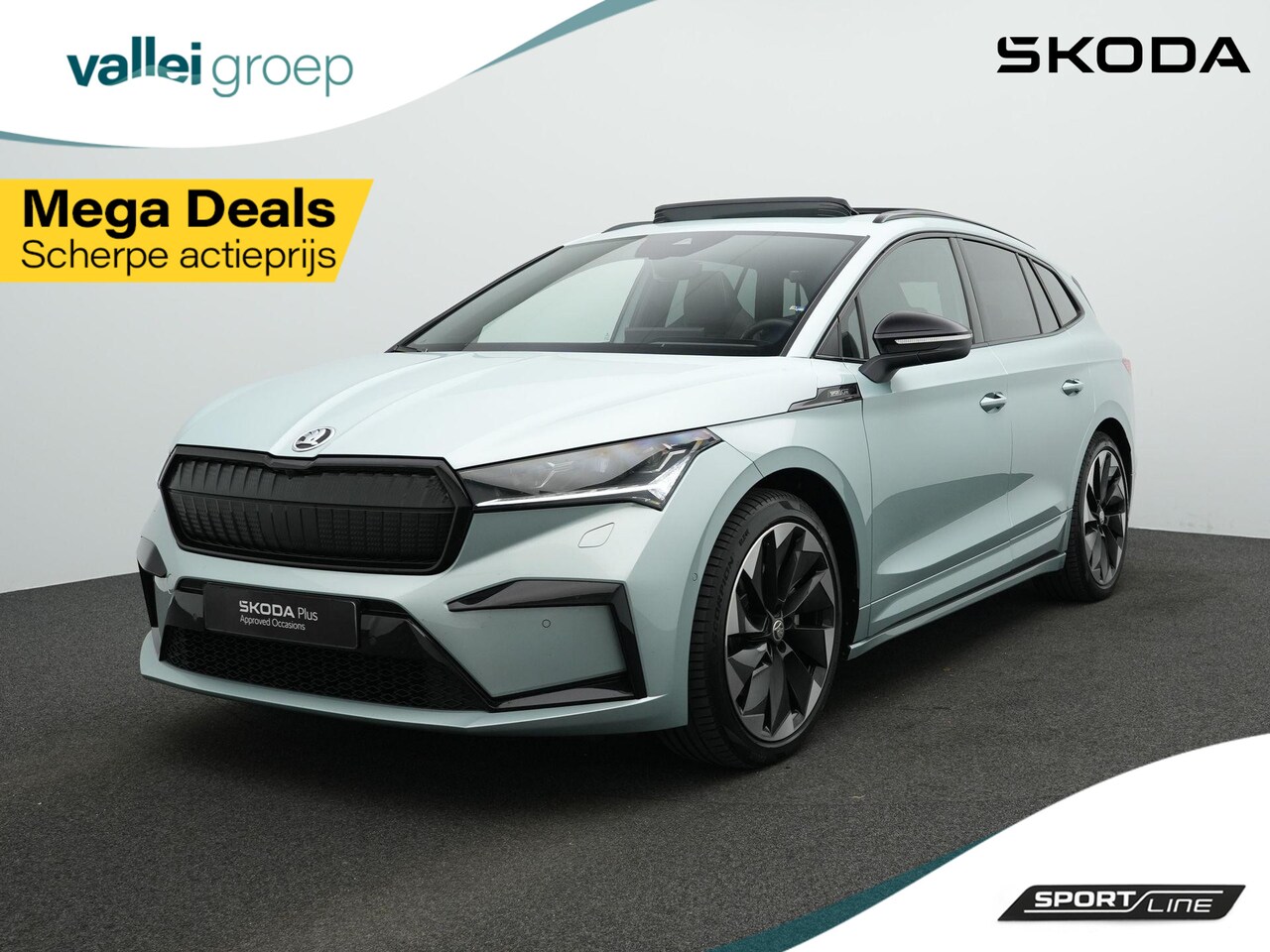 Skoda Enyaq iV - 80X 265 pk Sportline | Warmtepomp | Panoramadak | Gegeugenstoel | Matrix LED | Stuur-/stoe - AutoWereld.nl