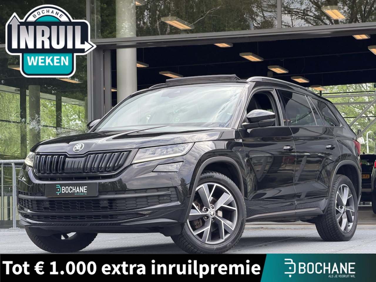 Skoda Kodiaq - 1.5 TSI Sportline Business 7p. Automaat 150PK | Schuifkanteldak | Stoelverwarming | Adapti - AutoWereld.nl