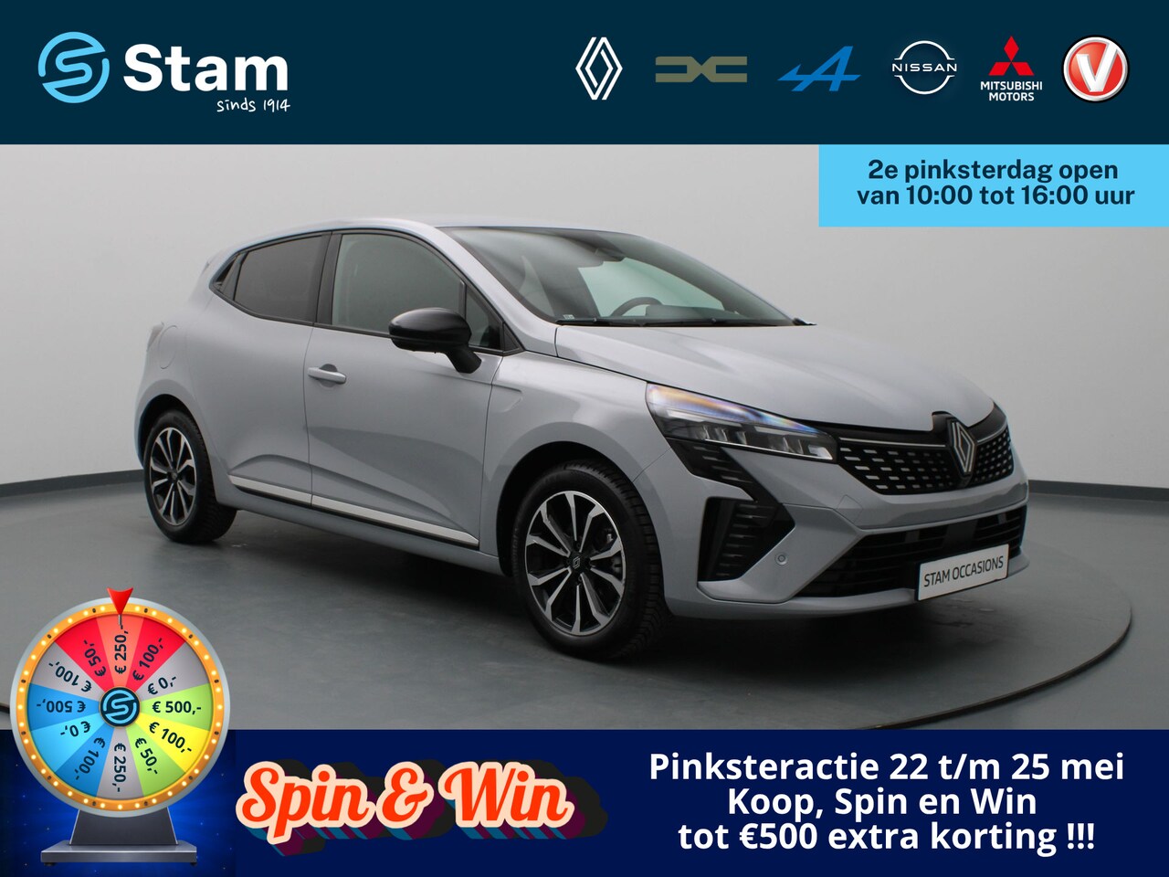 Renault Clio - E-Tech Full Hybrid techno 145pk 360° Camera | Cruise | Navi | Parkeersens. v+a | Stoel-/st - AutoWereld.nl