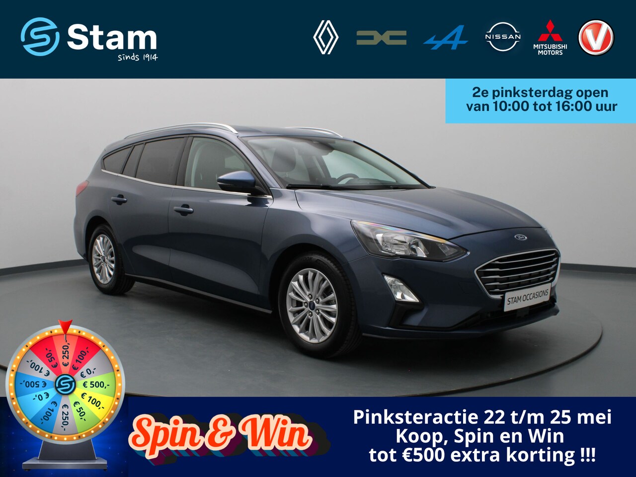 Ford Focus Wagon - EcoBoost Hybrid Titanium X Business 125pk Camera | Cruise | Navi | Parkeersens. v+a - AutoWereld.nl