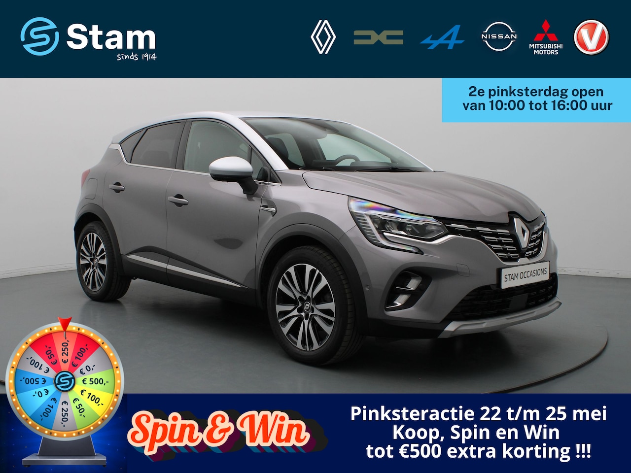 Renault Captur - 160pk E-Tech Plug-in Hybrid Initiale Paris Automaat 360° Camera | Cruise | Parkeersens. v+ - AutoWereld.nl