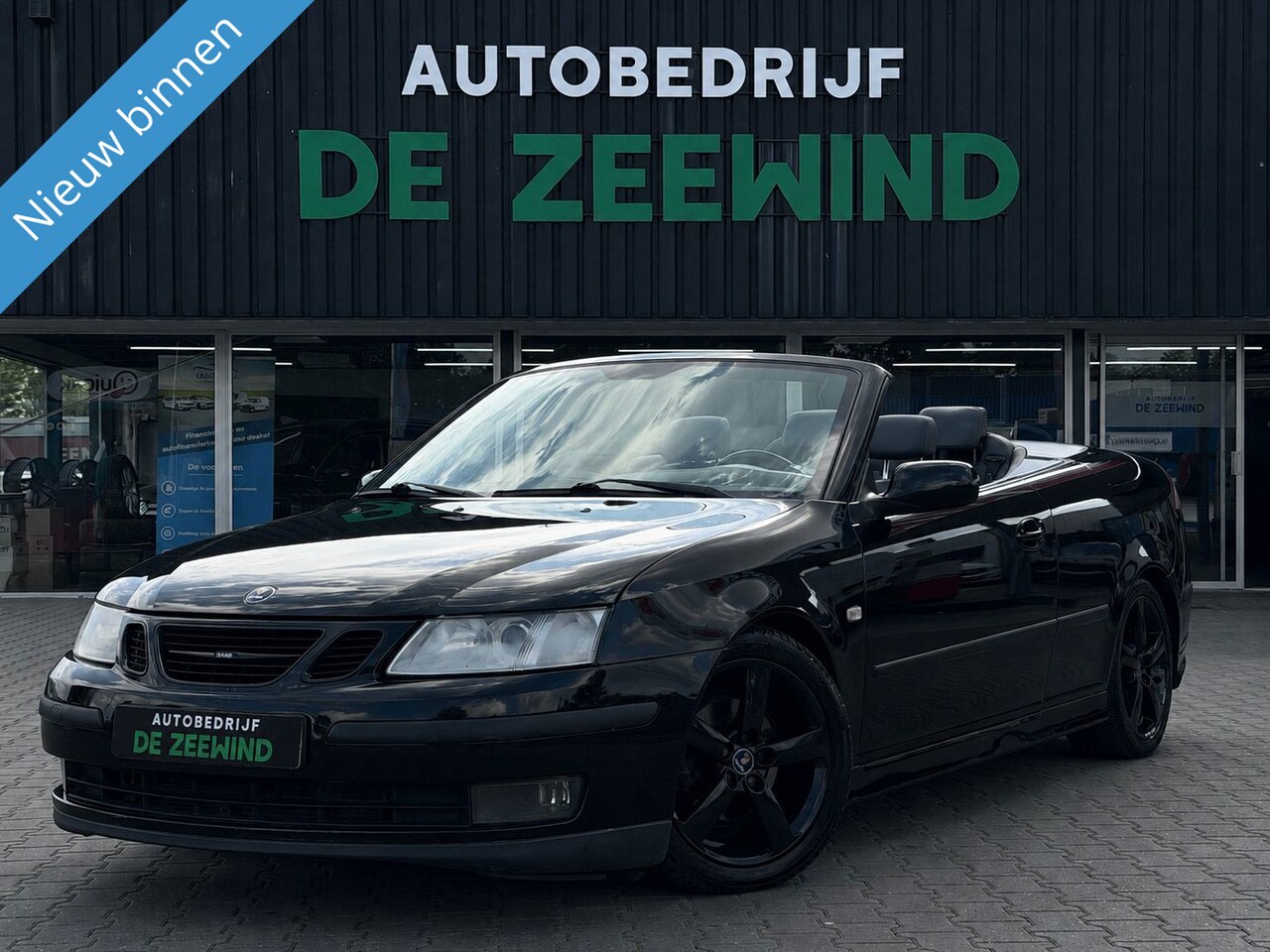 Saab 9-3 Cabrio - 2.0t Vector|Black on Black|windscherm|nieuw apk - AutoWereld.nl