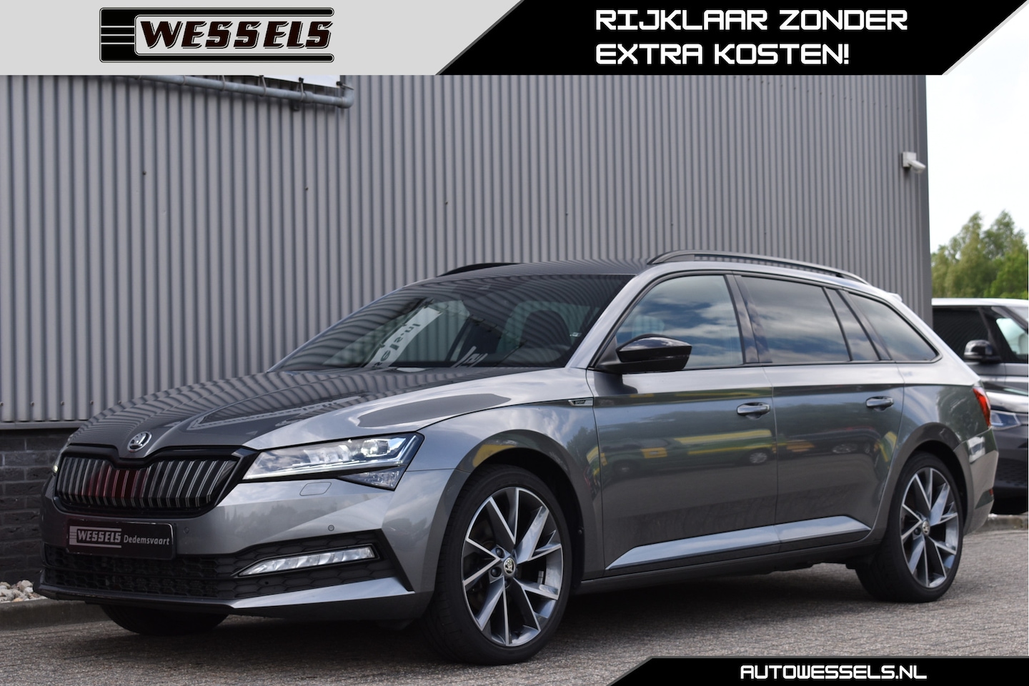 Skoda Superb Combi - 1.4 TSI iV Sportline Business Elek. trekhaak, Adaptive cruise, Memory stoel, Crystal Light - AutoWereld.nl