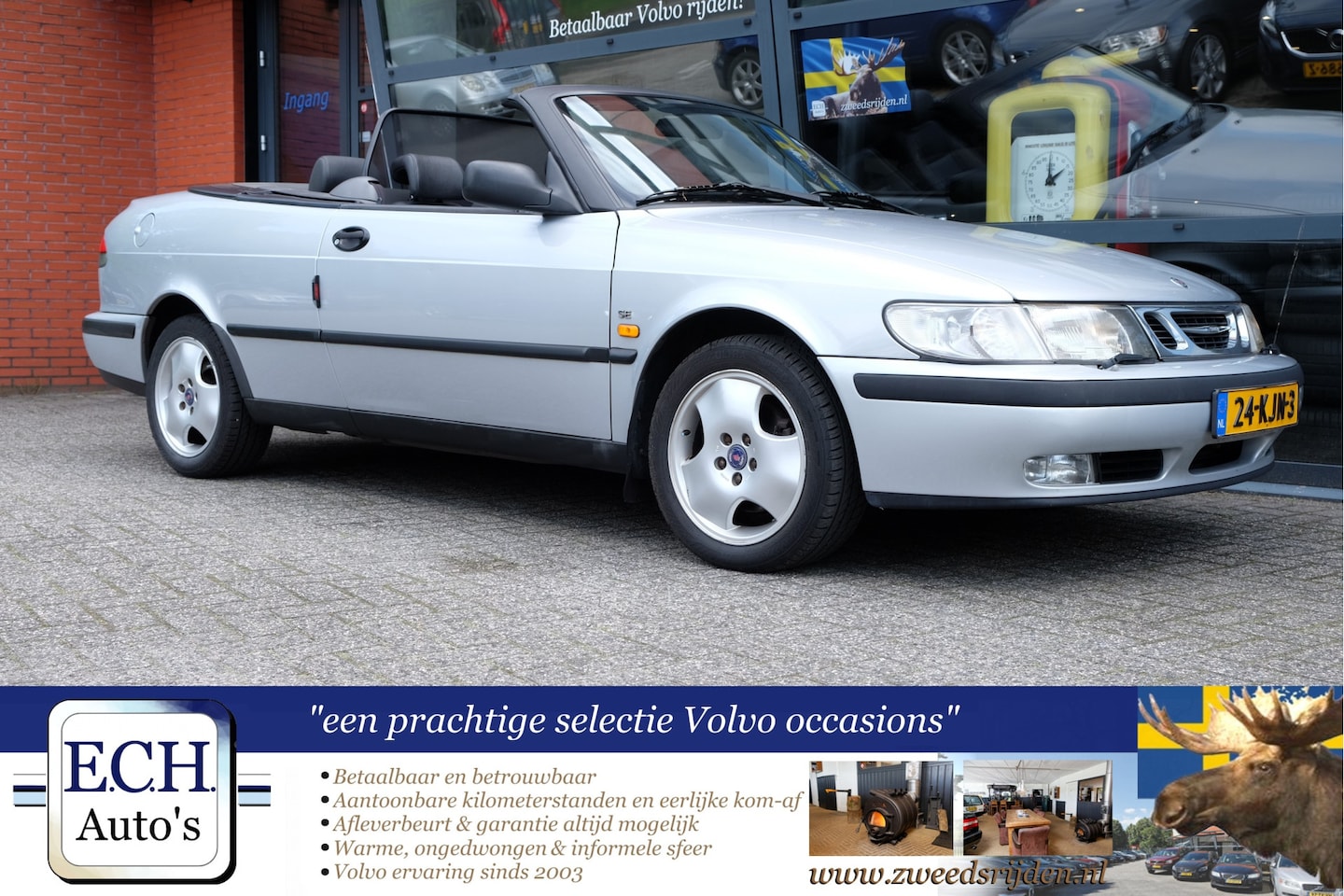 Saab 9-3 Cabrio - 2.0t Aut. SE, Leer, Windscherm - AutoWereld.nl