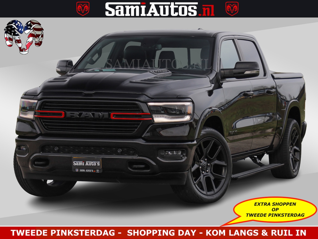 Dodge Ram Pick Up - BLACK OPS | 5.7 V8 4x4 | SPORT NIGHT EDITION | PANORAMA DAK | COMFORT STOELEN | 22 INCH WI - AutoWereld.nl