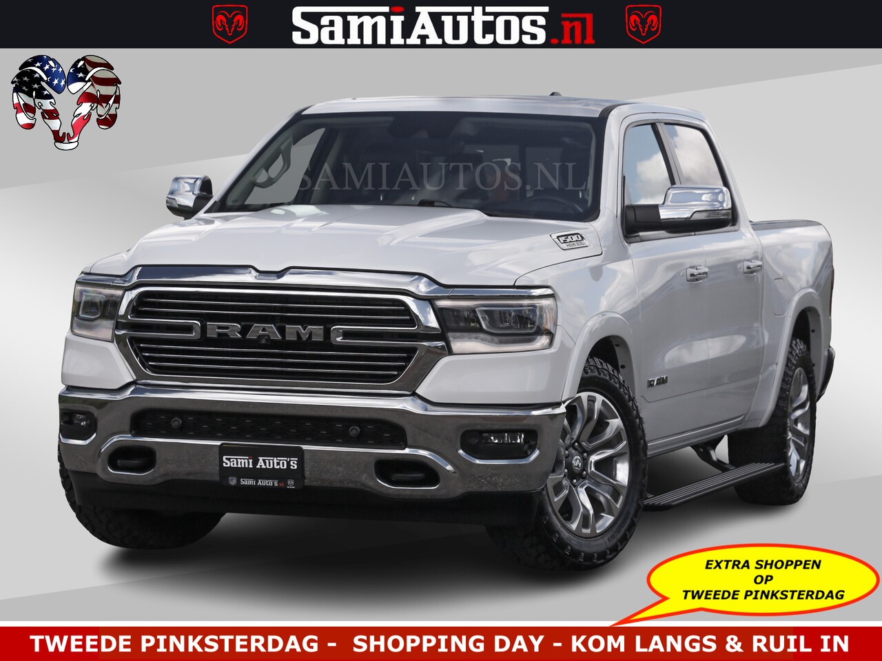 Dodge Ram Pick Up - BOM VOL | 5.7 V8 HEMI 402 PK | LUCHTVERING | ADAPTIVE CRUISE | PANODAK | 360 CAMERA | OPEN - AutoWereld.nl