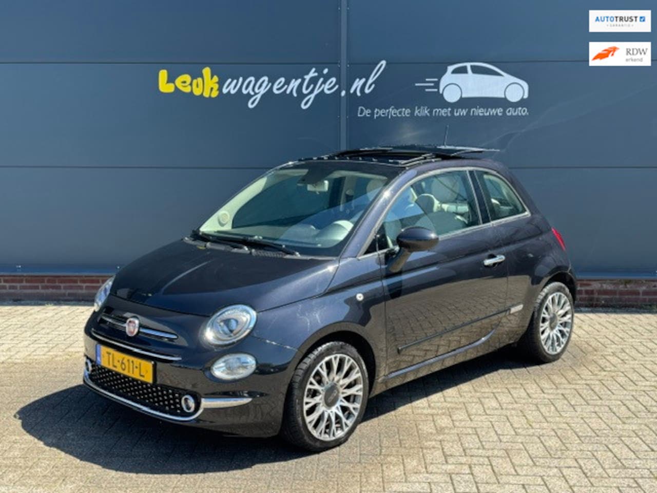 Fiat 500 - 0.9 Turbo Lounge Aut. *schuifdak *navi *p-sensor - AutoWereld.nl