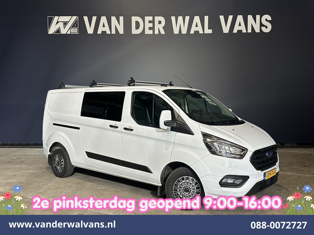 Ford Transit Custom - 2.0 TDCI 130pk L2H1 Dubbele Cabine Euro6 Airco | 6-Zits | Camera | LED | Cruisecontrol | 2 - AutoWereld.nl