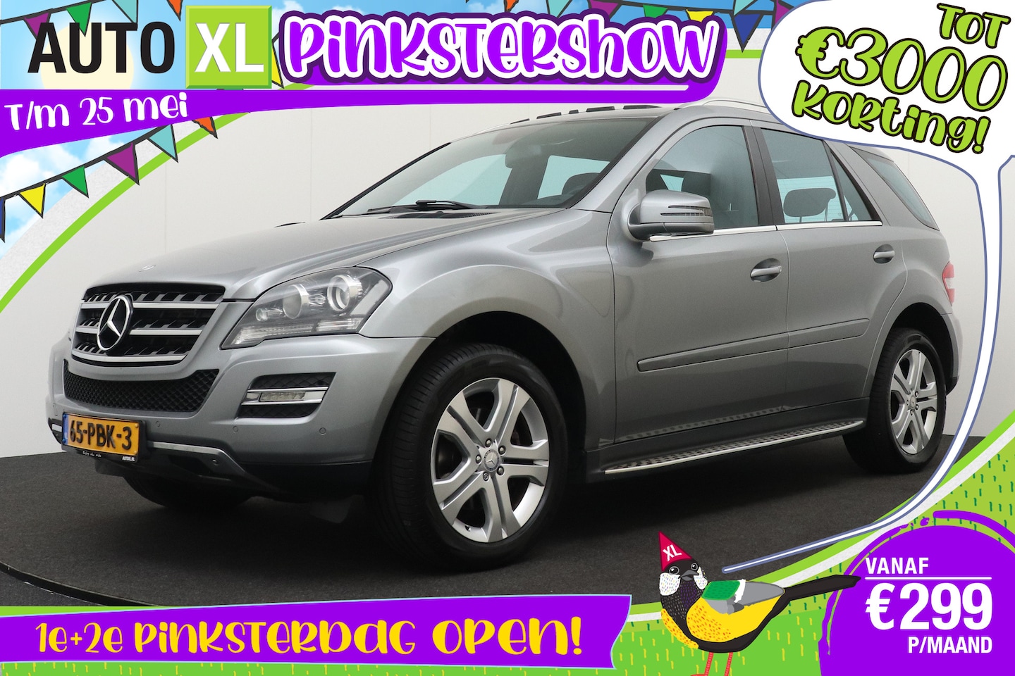 Mercedes-Benz M-klasse - 300 CDI Schuif-/kanteldak Elek.Trekhaak Leder - AutoWereld.nl