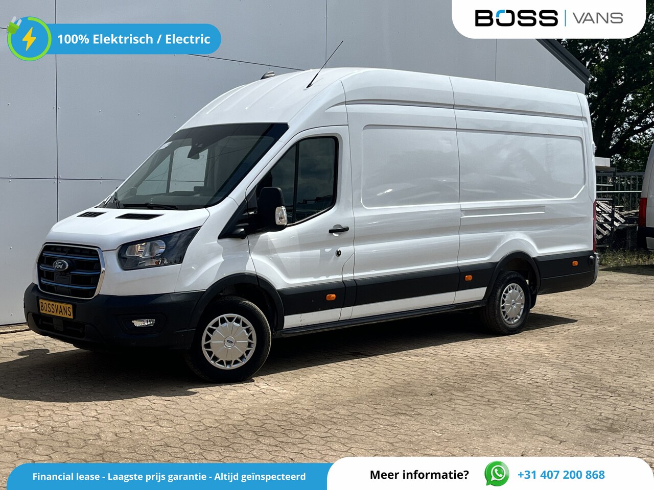 Ford E-Transit - 75 kWh 184PK L4H3 334km WLTP 95,6% (SOH) BEV Snelladen Cruise control Carplay Climate cont - AutoWereld.nl