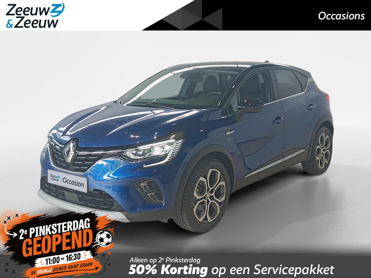 Renault Captur - 1.6 E-Tech Hybrid 145 Intens *Automaat*Navi+Camera*Climate*Parkeersensoren*Half Leder - AutoWereld.nl