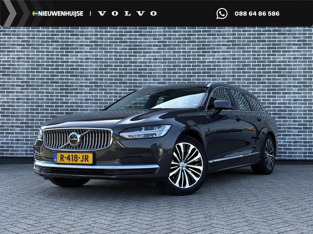 Volvo V90 - 2.0 T6 Plug-in hybrid AWD Core Bright | Long Range | Adaptieve Cruise Control | Lederen Be - AutoWereld.nl