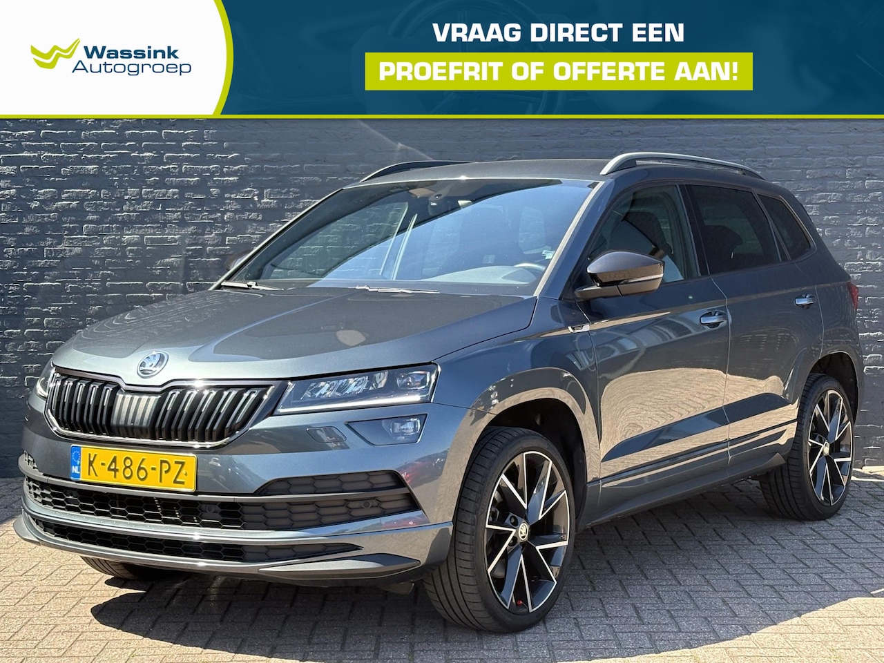 Skoda Karoq - 1.5 TSI ACT Sportline Business Afneembare Trekhaak 1500kg | Adaptive Cruise Control | 19 i - AutoWereld.nl
