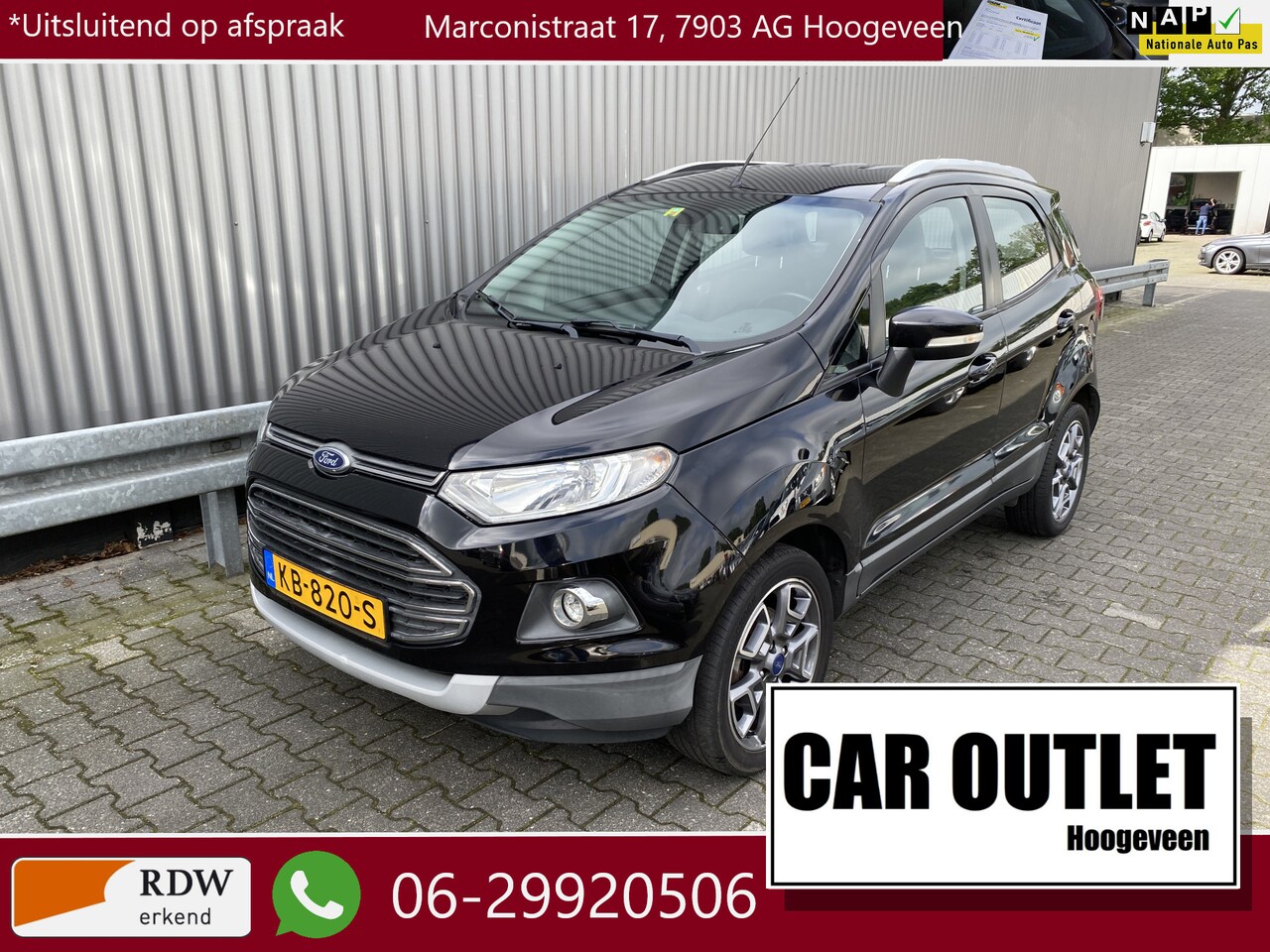 Ford EcoSport - 1.0 EcoBoost Titanium 133Dkm.NAP, Clima, Stoelvw, Voorruitvw, CC, PDC, Navi, LM, z.g.a.n. - AutoWereld.nl