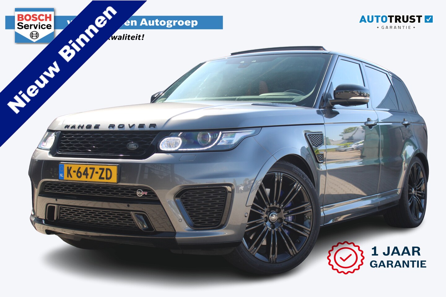 Land Rover Range Rover Sport - 5.0 V8 Supercharged SVR | 551PK | Panorama dak | Carbon interieur | Luchtvering | Meridian - AutoWereld.nl