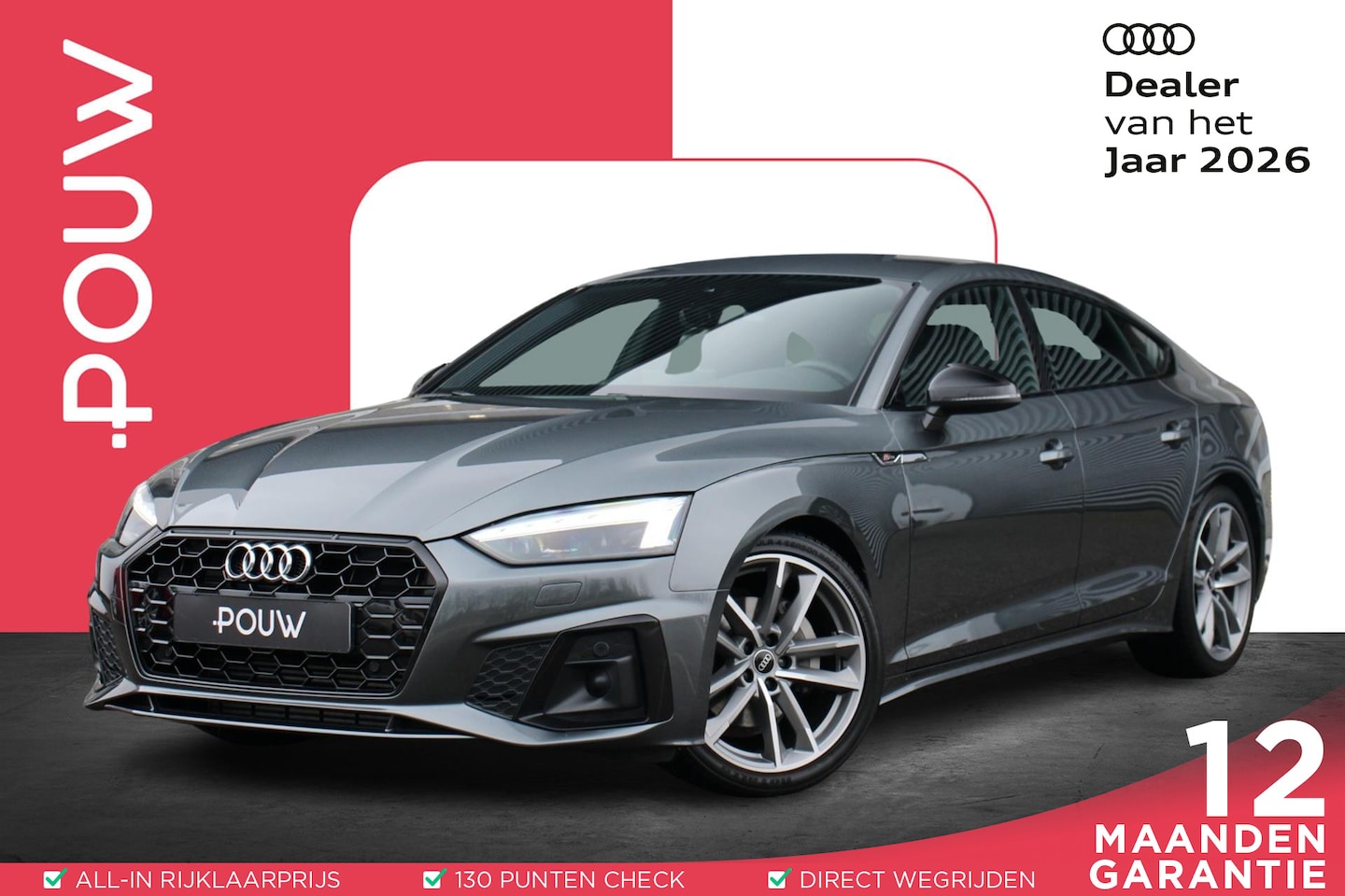 Audi A5 Sportback - 40 TFSI 204pk S-tronic S Edition | Lederen Sportstoelen | Achteruitrijcamera | Stoelverwar - AutoWereld.nl