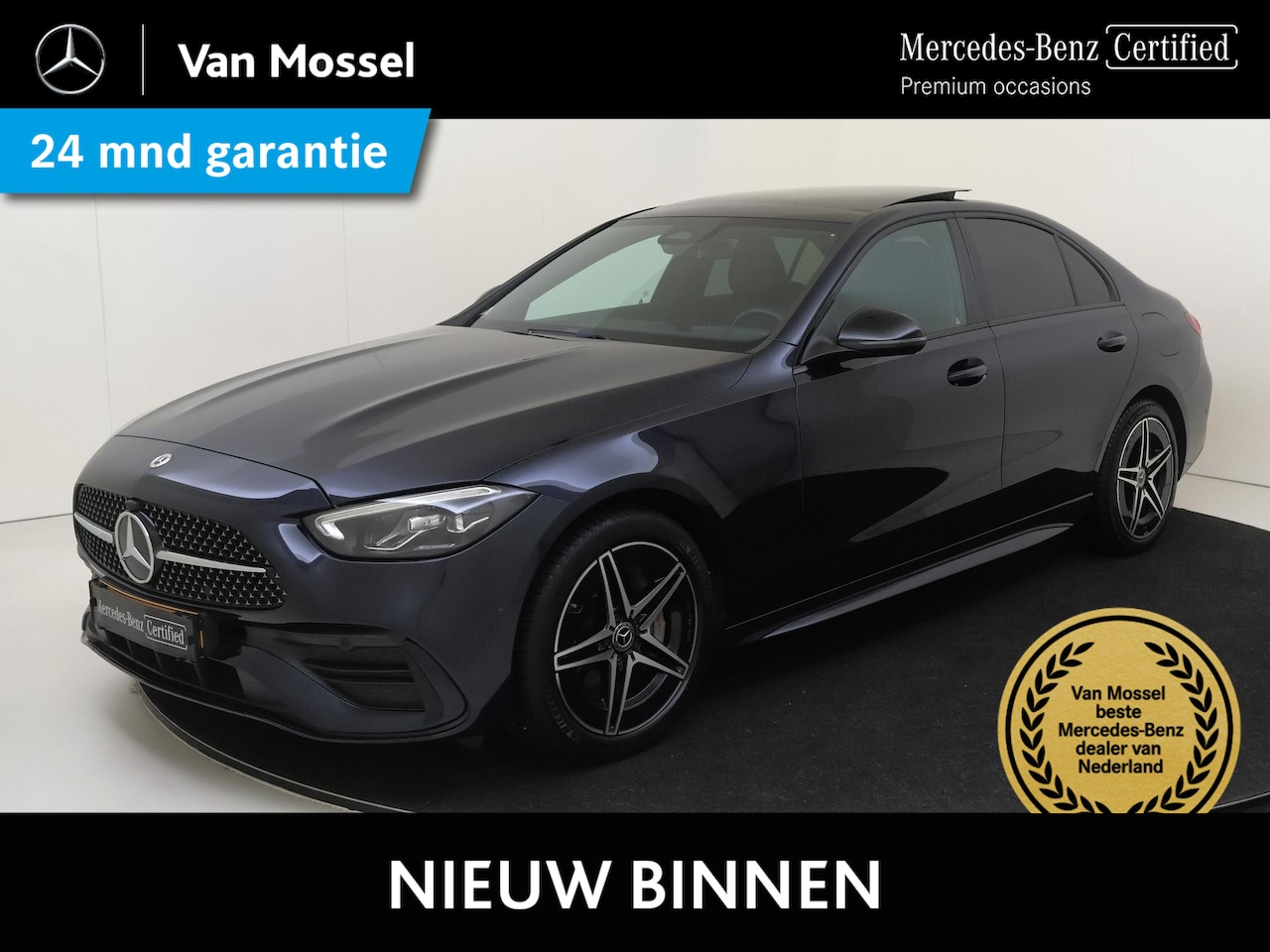 Mercedes-Benz C-klasse - 300 e AMG Line / Achteruitrijcamera / Stoelverwarming / Panaroma-dak / Trekhaak / Sfeerver - AutoWereld.nl