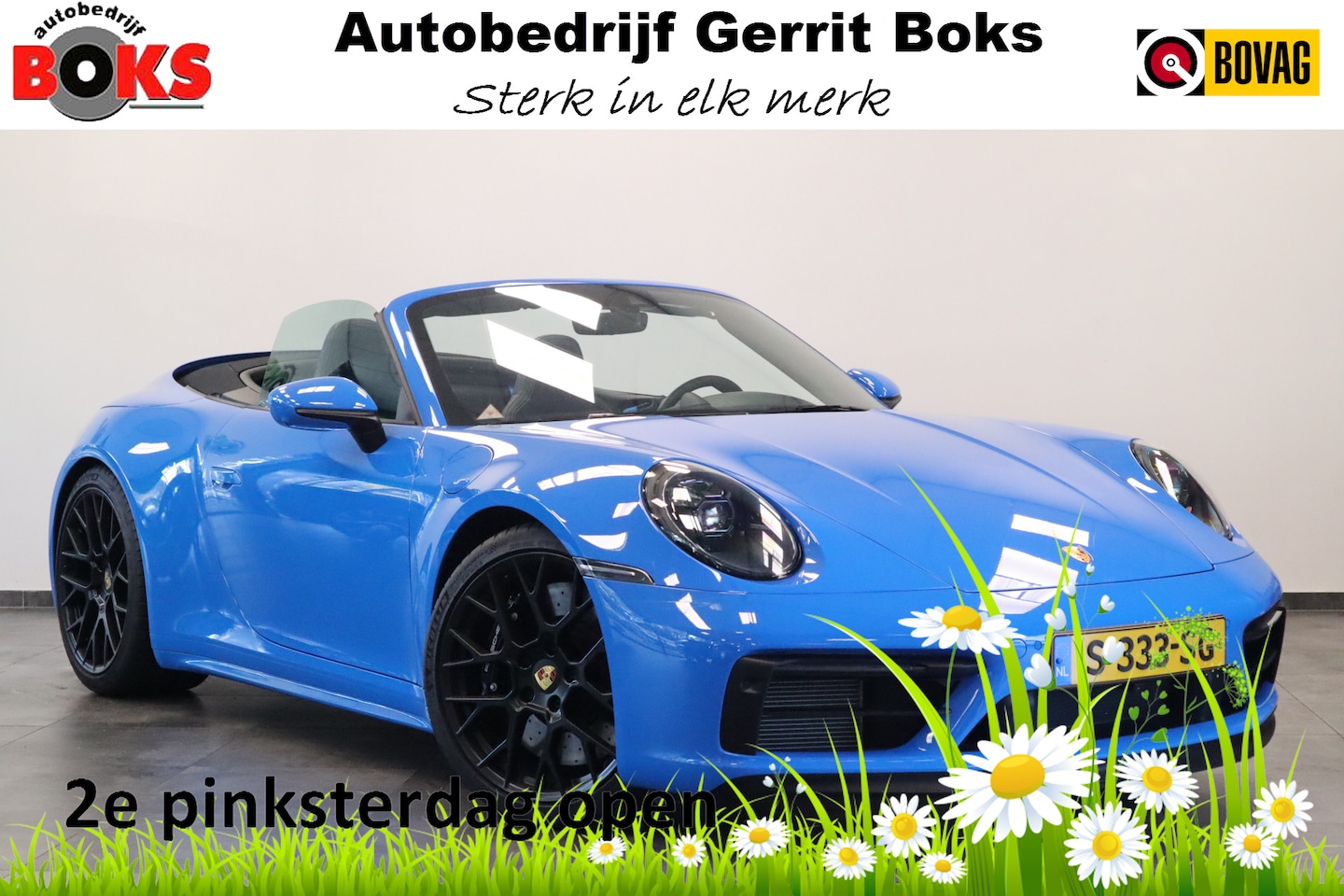 Porsche 911 Cabrio - 3.0 Carrera 4 GTS Sport Chrono X- Sight NL Auto 480PK! Shark blue Dealer onderhouden !! 2e - AutoWereld.nl