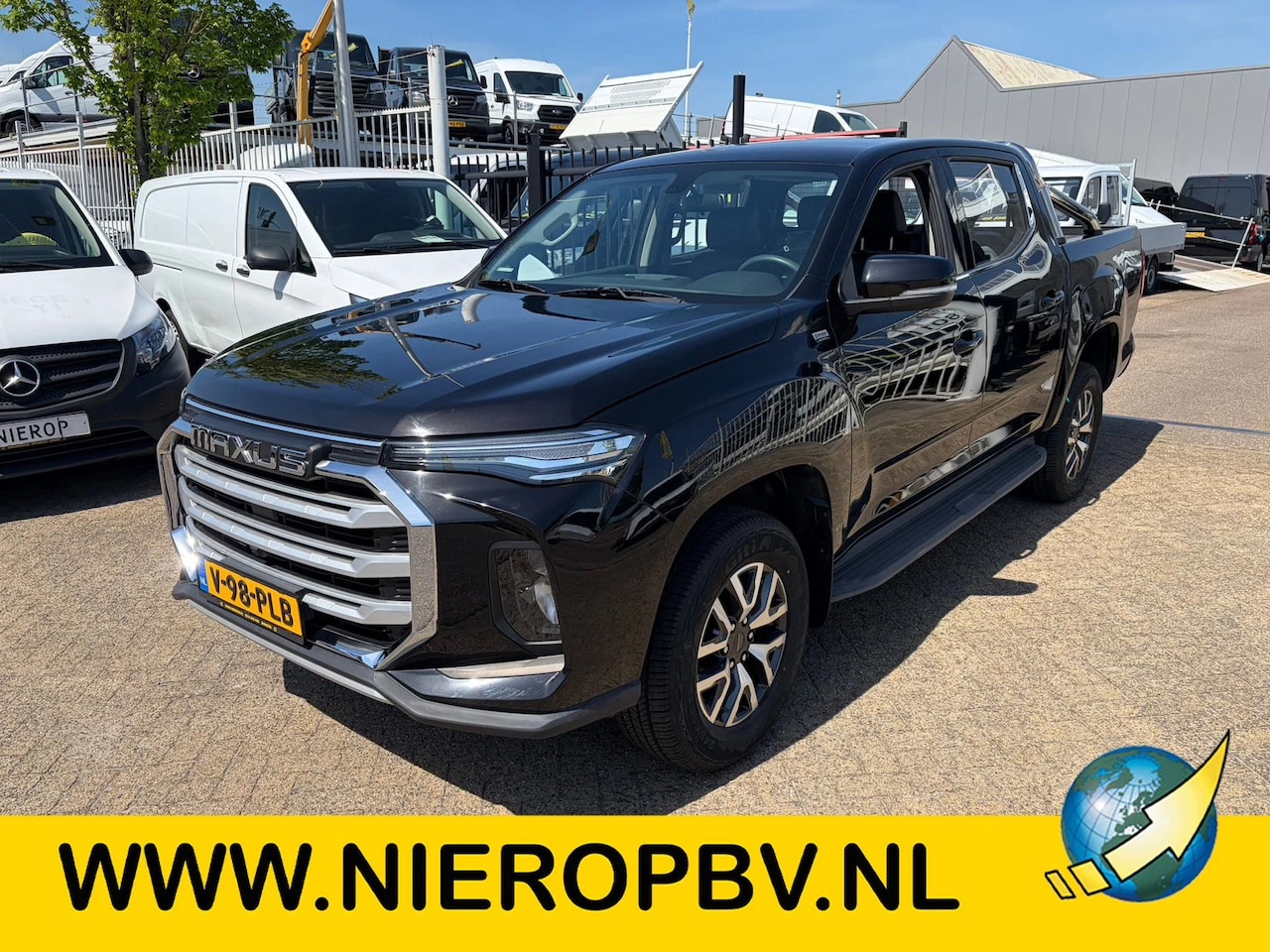 Maxus T90 - EV Maxus Pick-up 89kWh WLTP 470KM Dubbelcabine Grijs Kenteken Automaat Airco CarPlay NIEUW - AutoWereld.nl