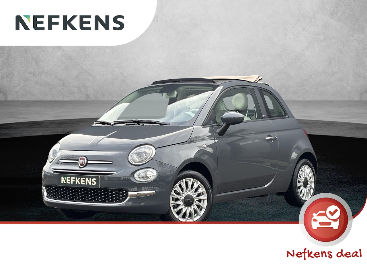 Fiat 500 C - 1.0 Hybrid 70pk Lounge Cabrio | 1ste eigenaar | Parkeersensoren | AppleCarPlay/Android | A - AutoWereld.nl