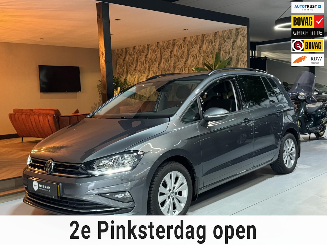 Volkswagen Golf Sportsvan - 1.0 TSI Comfortline Garantie Trekhaak Carplay Adoptieve Cruise Navi Clima Led Dab PDC Rijk - AutoWereld.nl