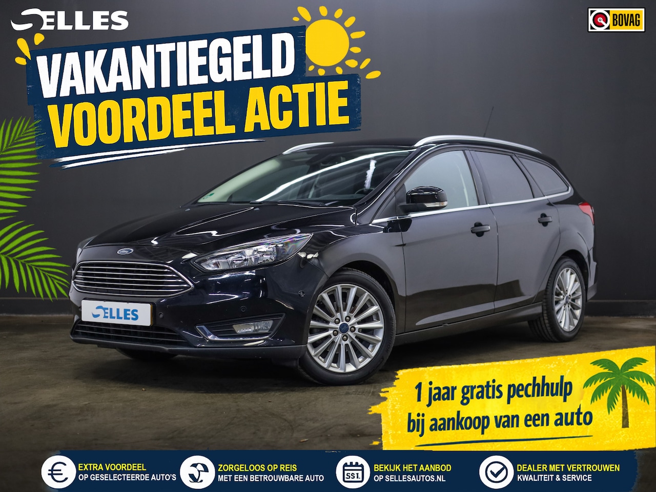 Ford Focus Wagon - 1.0 Titanium Edition | Trekhaak - AutoWereld.nl