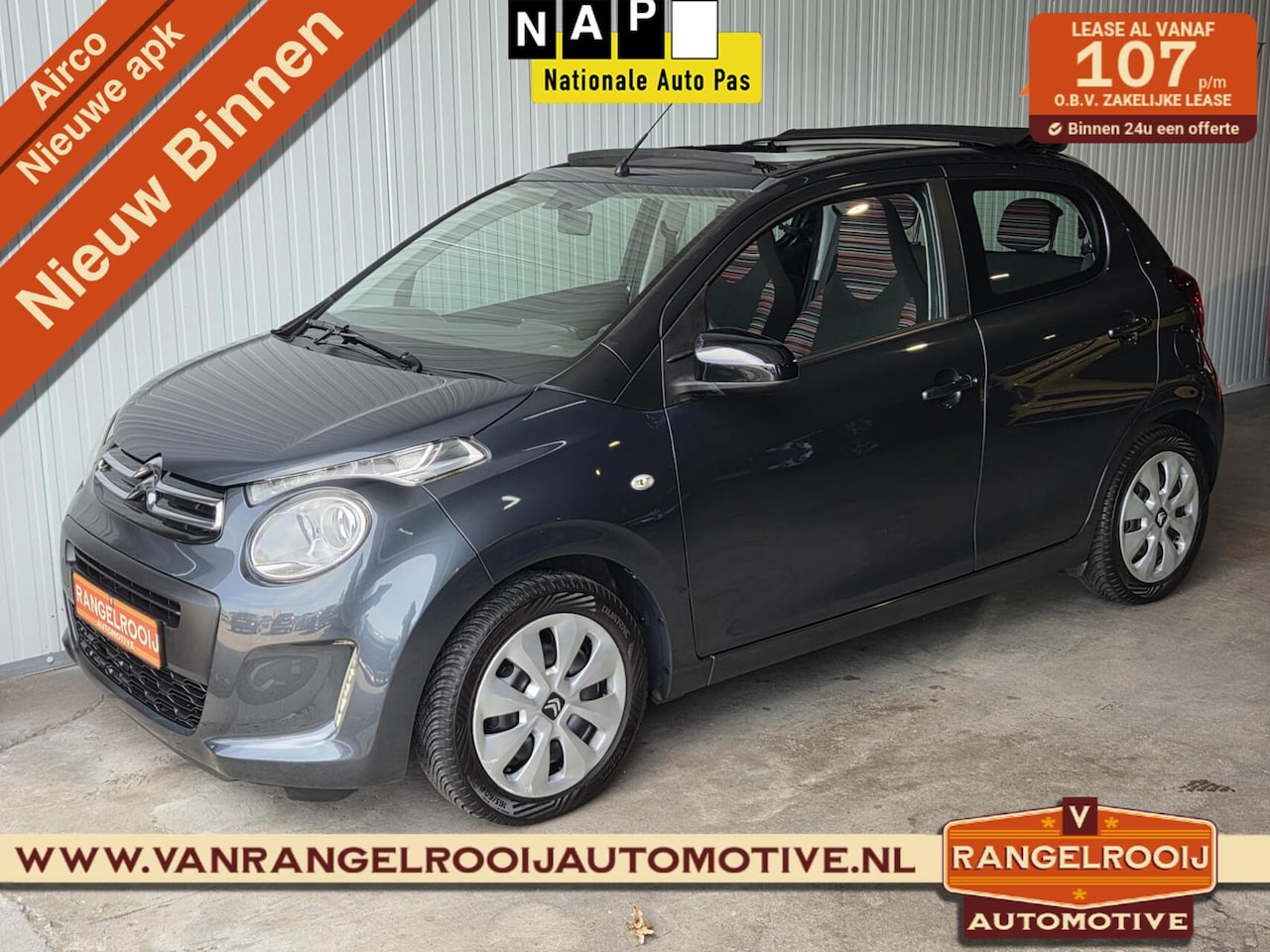 Citroën C1 - 1.0 e-VTi Airscape Feel 1.0 e-VTi Airscape Feel, vouwdak, airco, bluetooth, isofix - AutoWereld.nl