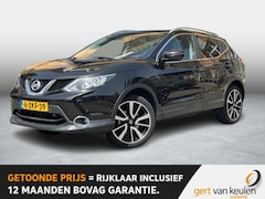 Nissan Qashqai - 1.2 TEKNA LEER/NAVI/PANORAMADAK/TREKHAAK/360 CAMERA/NL-AUTO