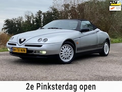 Alfa Romeo Spider - 2.0-16V T.Spark L CABRIO Airco NAP Zwart-Leder Nieuwe apk