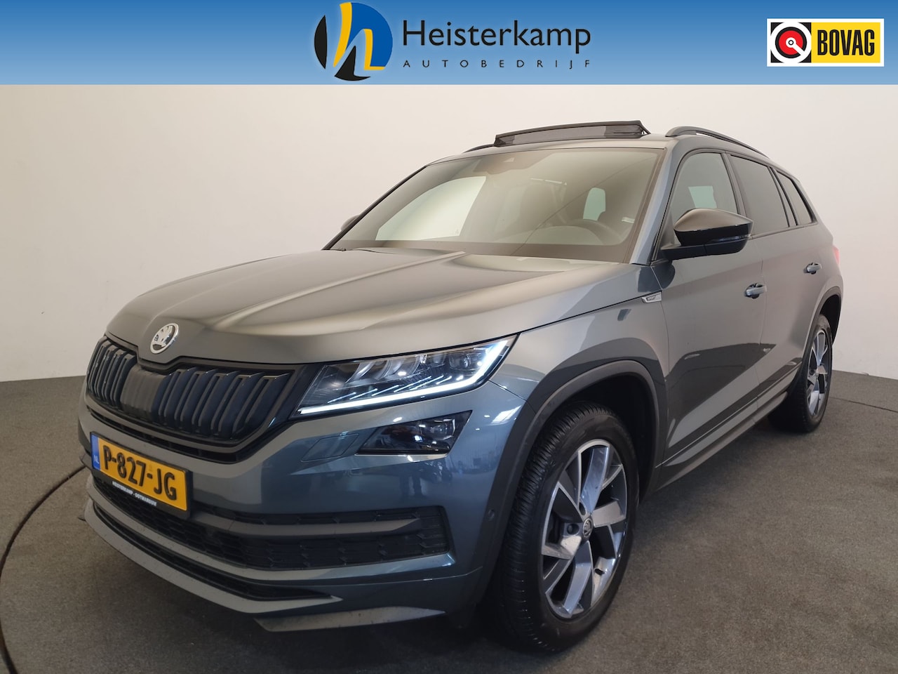 Skoda Kodiaq - 1.5 TSI 150pk DSG/AUT Sportline 7p. Wegklapbare trekhaak, Panoramadak, Camera - AutoWereld.nl