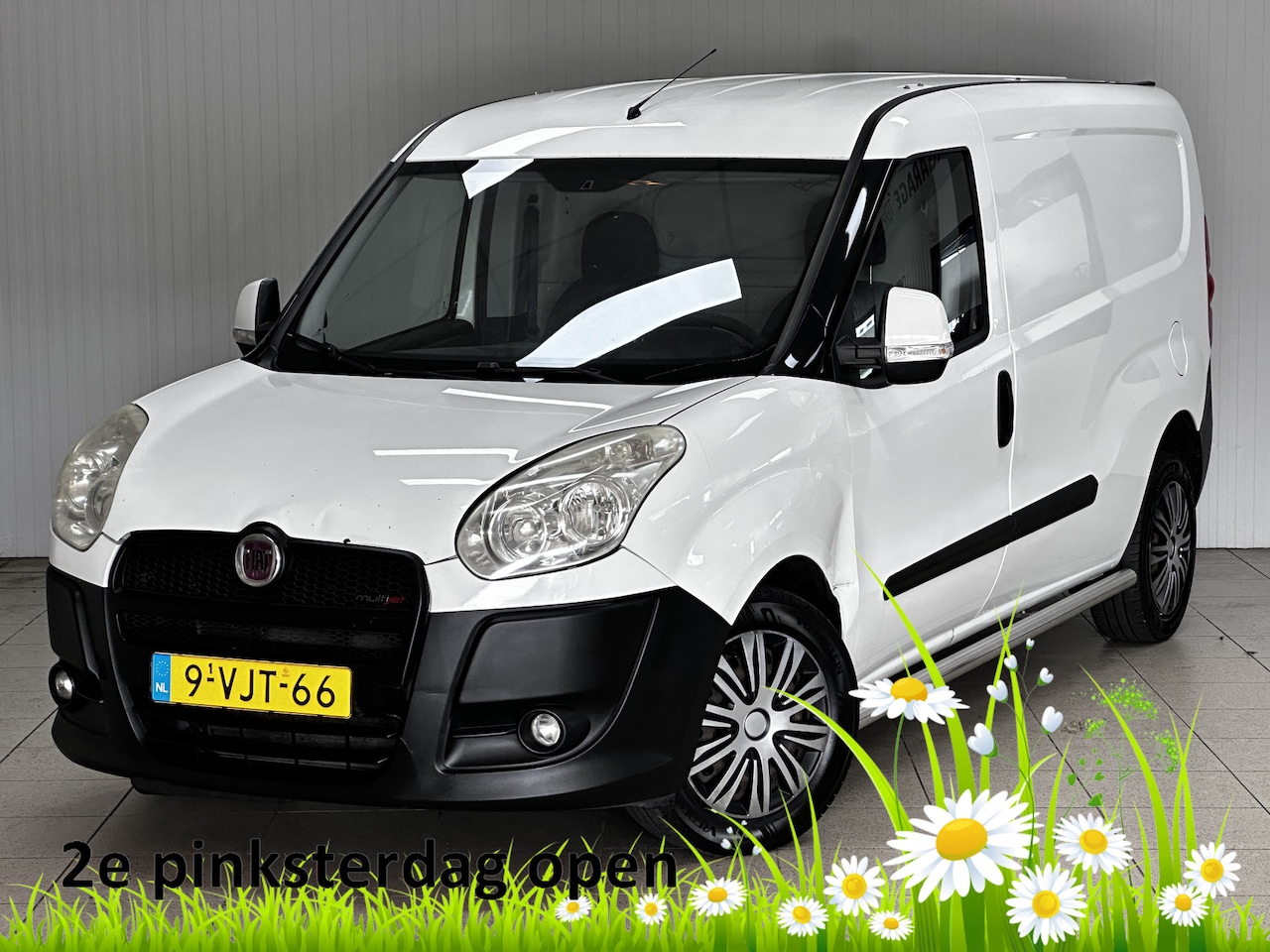Fiat Doblò Cargo - 1.3 MultiJet SX Maxi MARGE/ Zij-Schuifdeur Rechts/ Trekhaak/ Side-Bars/ Airco/ C.V. afstan - AutoWereld.nl