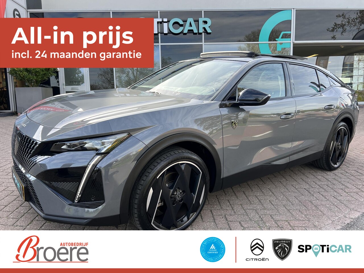 Peugeot 408 - 1.6 HYbrid GT 180 EAT8 Automaat Panoramadak, elektrische klep - AutoWereld.nl