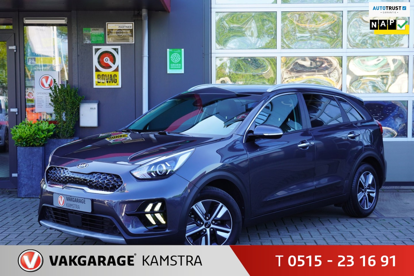 Kia Niro - 1.6 GDi Hybrid DynamicLine AA+ACP/Navi/ACC/PDC/Cam - AutoWereld.nl