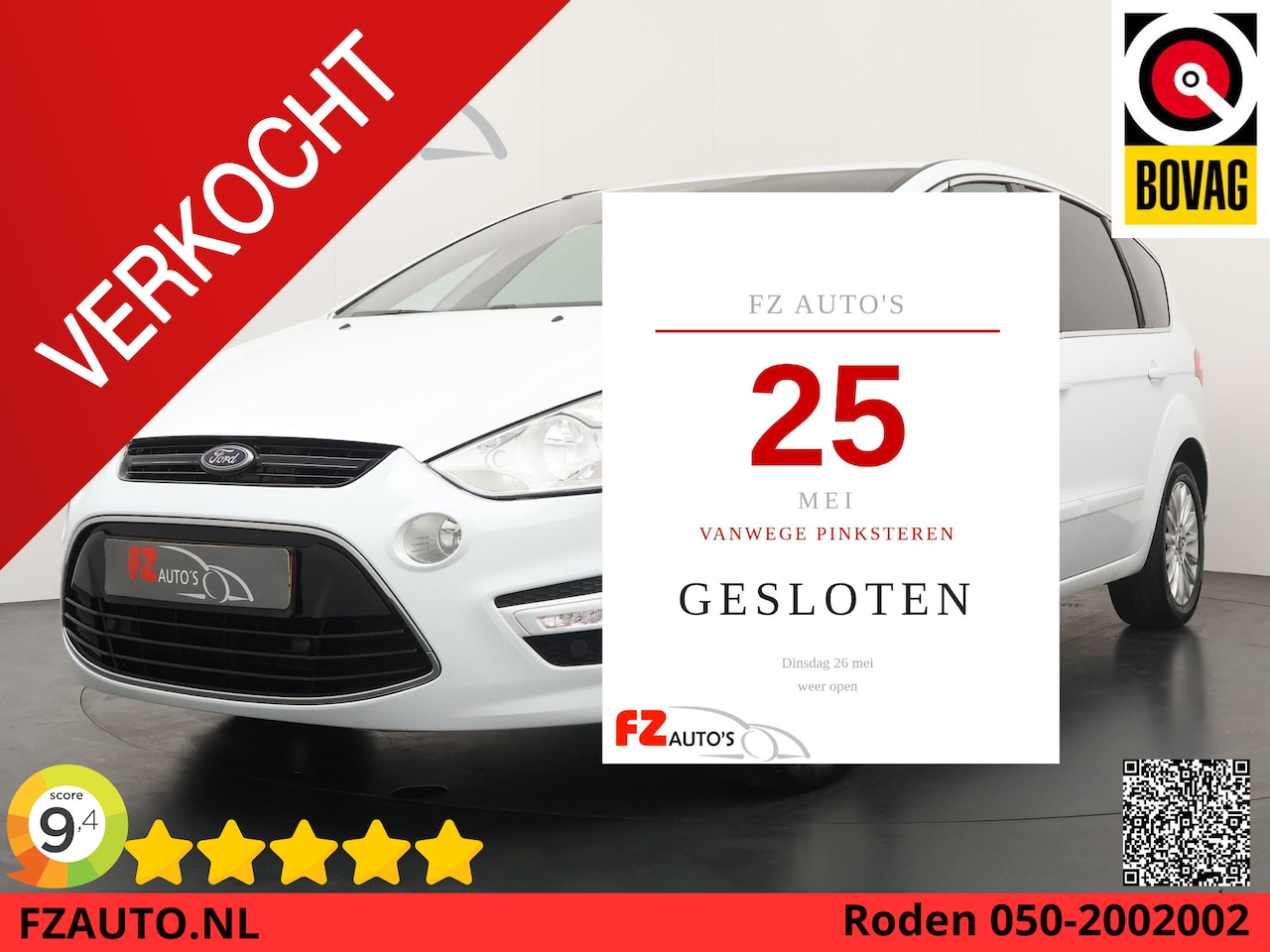Ford S-Max - 1.6 160pk EcoBoost Titanium. - Navigatie - Climate Controle - Parkeersensoren V+A - AutoWereld.nl